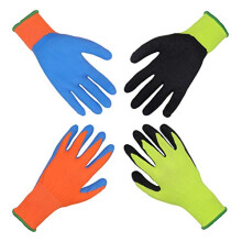 Handlandy Kids Gardening Gloves Gloves pour l'age de 3-13 ans 2 Paires de mousse en caoutchouc Gants de jardin enduit pour les garons des filles