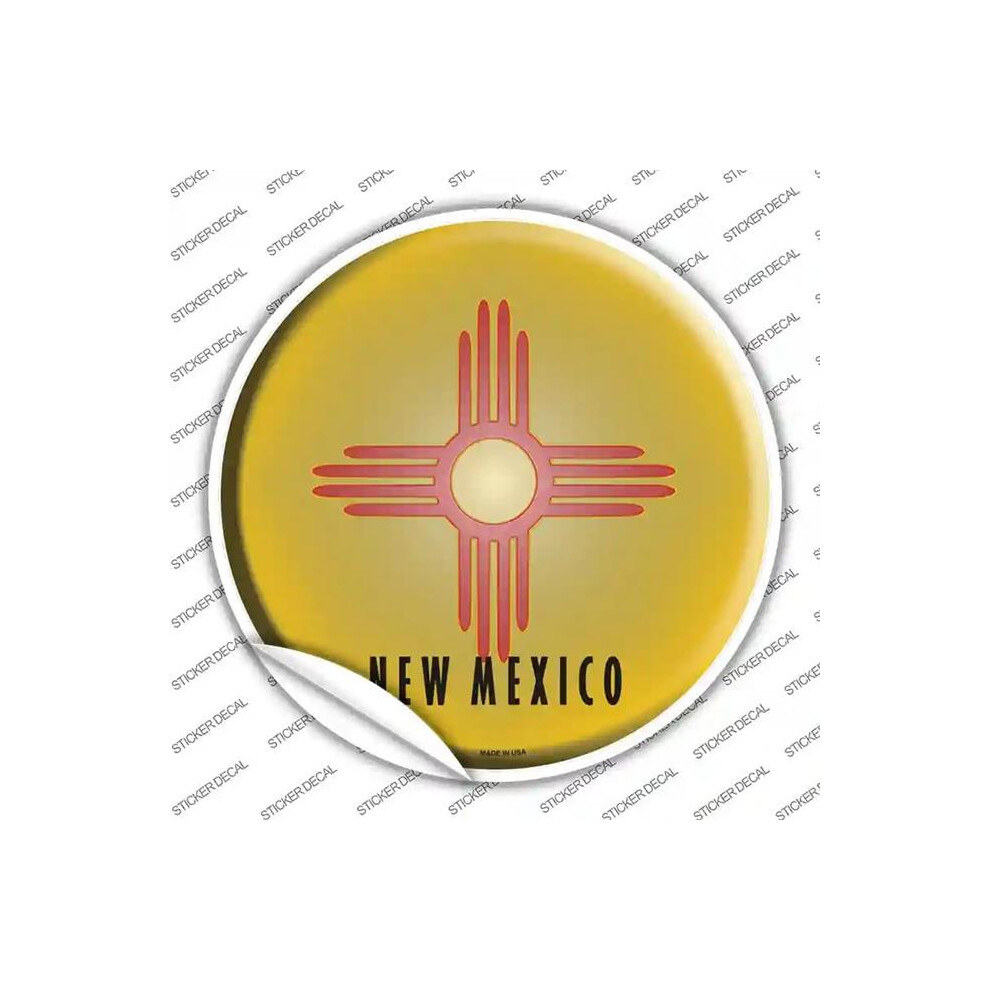 Smart Blonde C-130S-L Mexico State Flag Novelty Circle Sticker Decal - Large 792636537837