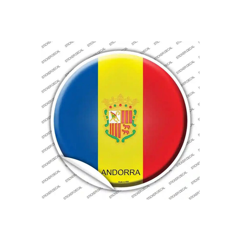 Smart Blonde C-187S-S Andorra Country Novelty Circle Sticker Decal - Small 792636538261