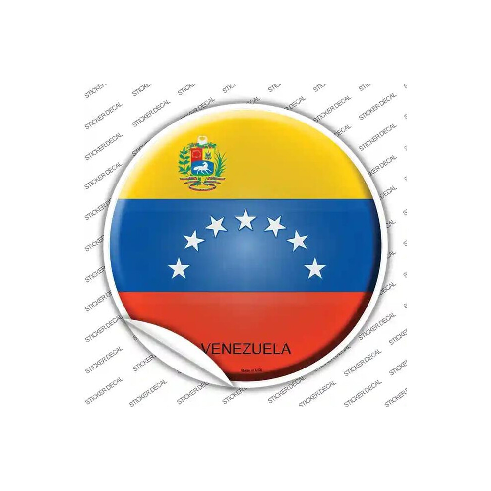 Smart Blonde C-471S-S Venezuela Country Novelty Circle Sticker Decal - Small 792636539763