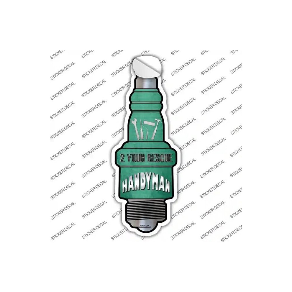 Smart Blonde J-032S-L Handyman Novelty Spark Plug Sticker Decal - Large 792636540738