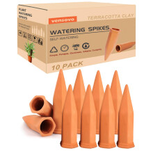 10pcs Espetos de Rega em Terracota - Estacas de Rega Automáticas, Dispositivos de Rega para Garrafas de Vinho, Garrafas Recicladas