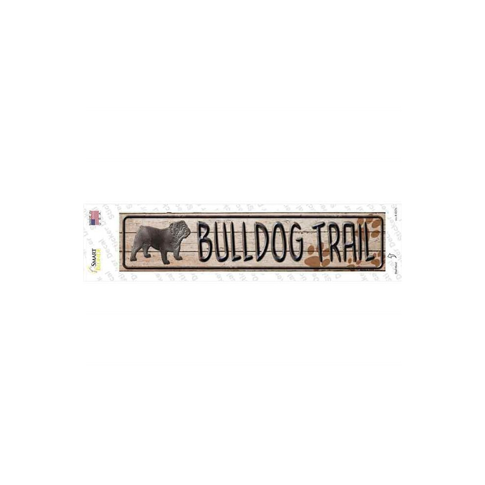 Smart Blonde K-037S-M Bulldog Trail Novelty Narrow Sticker Decal - Medium 792636541032