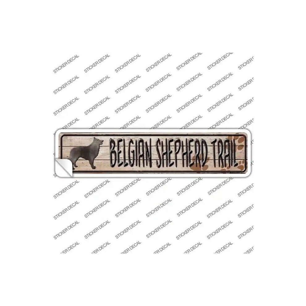 Smart Blonde K-103S-S Belgian Shepherd Trail Novelty Narrow Sticker Decal - Small 792636542732