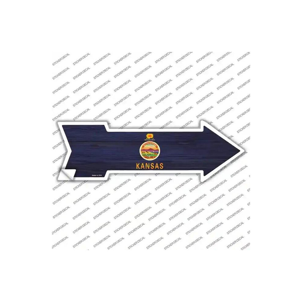 Smart Blonde A-537S-Xl Kansas State Flag Novelty Arrow Sticker Decal - Extra Large 792636542305
