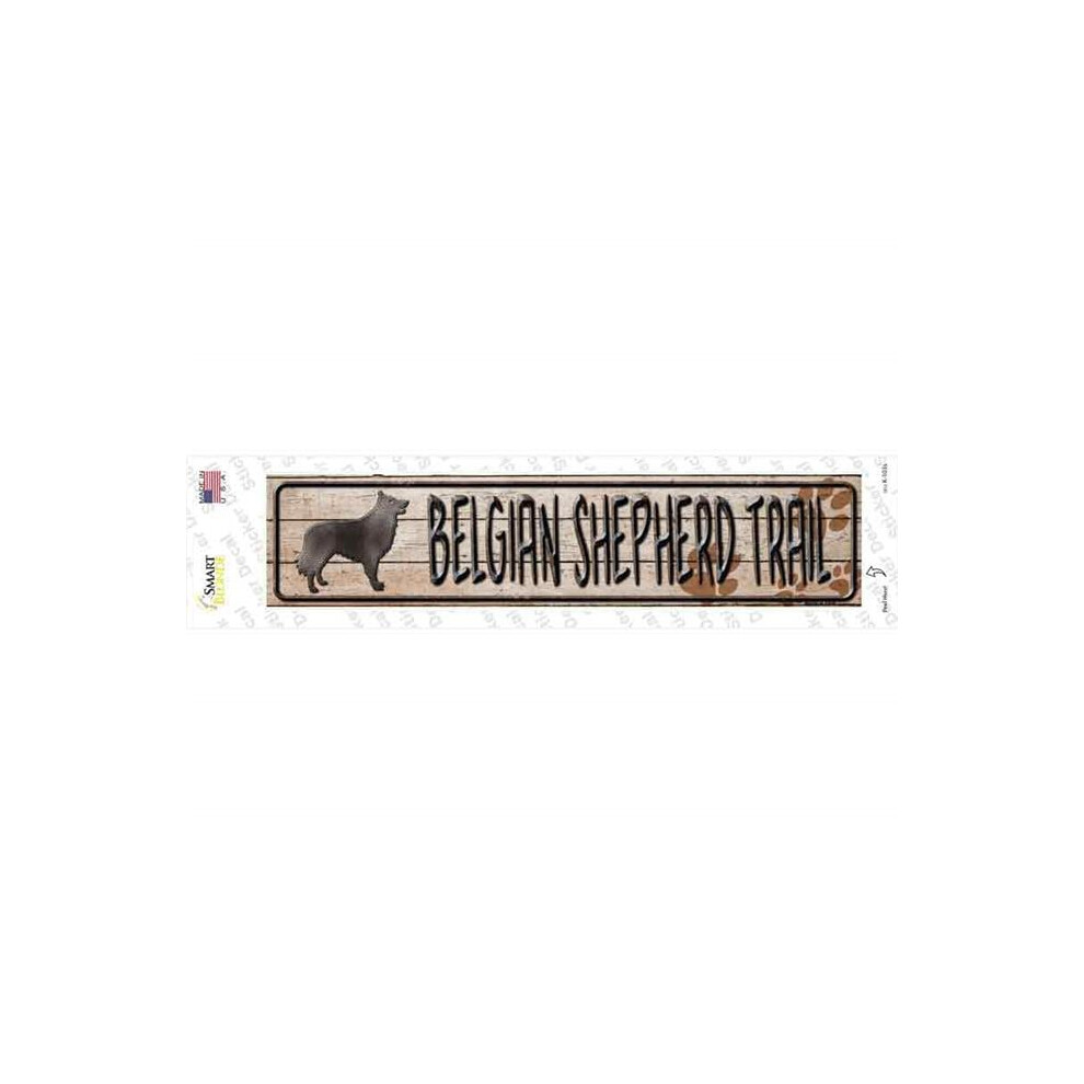 Smart Blonde K-103S-M Belgian Shepherd Trail Novelty Narrow Sticker Decal - Medium 792636542725