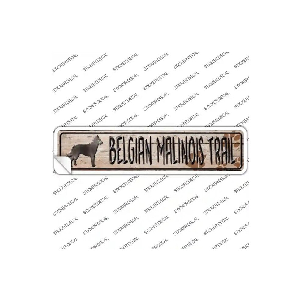 Smart Blonde K-101S-S Belgian Malinois Trail Novelty Narrow Sticker Decal - Small 792636542718