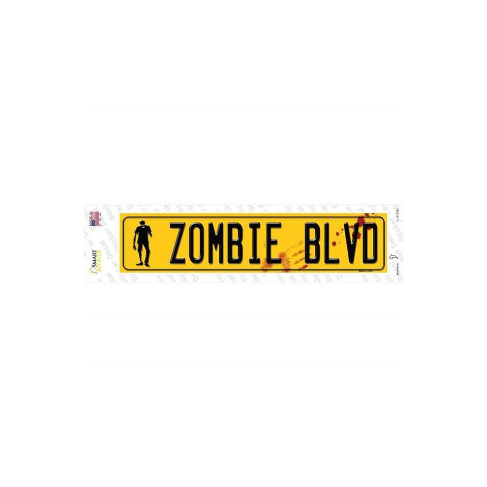 Smart Blonde K-358S-M Zombie Blvd Novelty Narrow Sticker Decal - Medium 792636543371