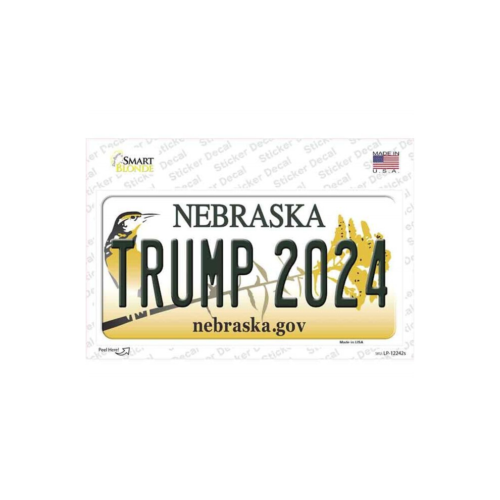 Smart Blonde Lp-12242S-M Trump 2024 Nebraska Novelty Sticker Decal - Medium 792636544972