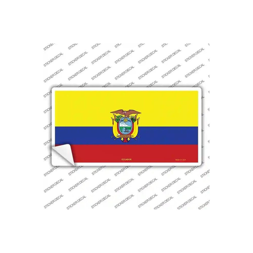 Smart Blonde Lp-1424S-Xl Ecuador Flag Novelty Sticker Decal - Extra Large 792636546785