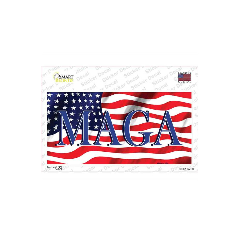 Smart Blonde Lp-12212S-M Maga Flag Novelty Sticker Decal - Medium 792636544811
