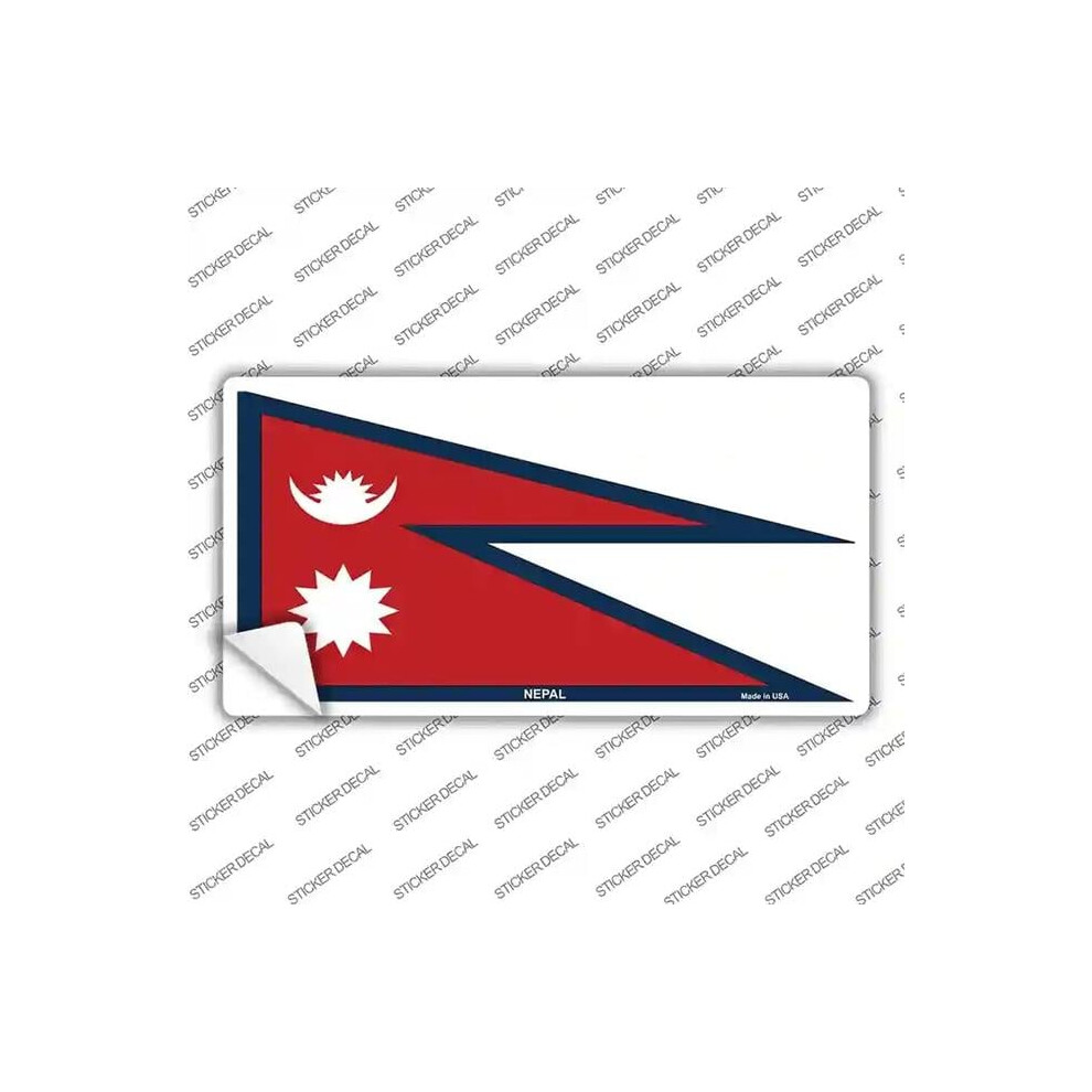 Smart Blonde Lp-4107S-L Nepal Flag Novelty Sticker Decal - Large 792636547973