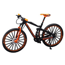 YEIBOBO! Alumiininen mini alam kimaastopy r lelu, painevalettu BMX-sormipy r malli kokoelmiin (musta/oranssi)