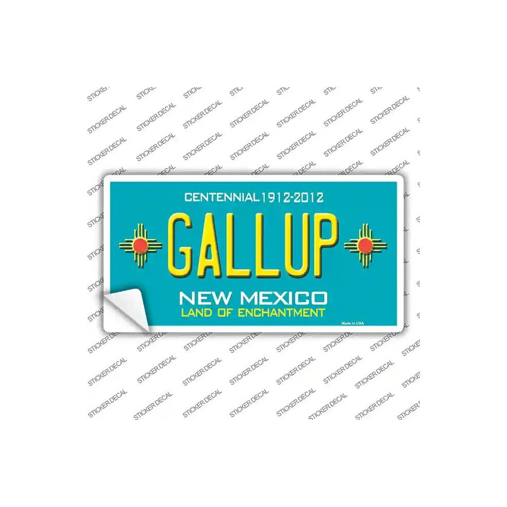 Smart Blonde Lp-2787S-S Gallup Mexico Teal Novelty Sticker Decal - Small 792636548154