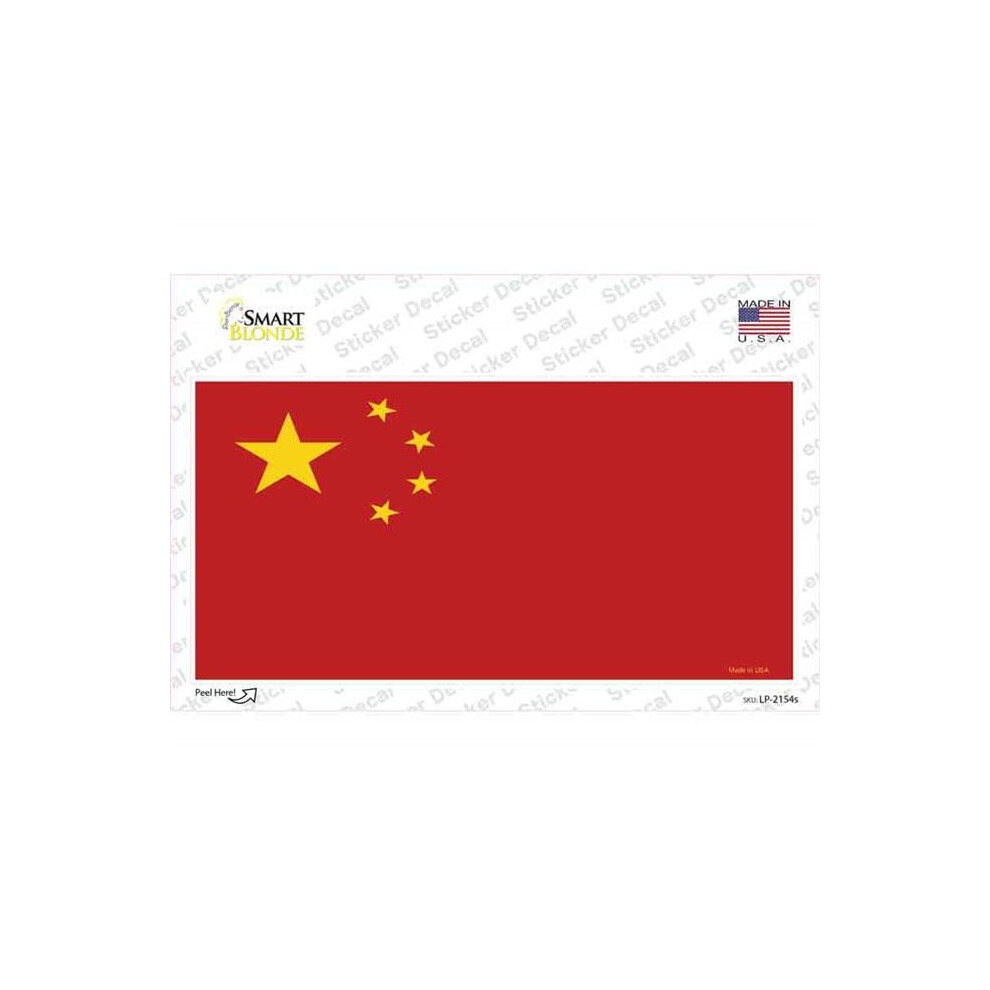 Smart Blonde Lp-2154S-M China Flag Novelty Sticker Decal - Medium 792636546242