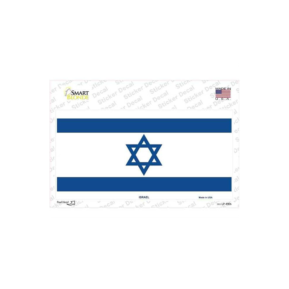 Smart Blonde Lp-490S-M Israel Flag Novelty Sticker Decal - Medium 792636549526