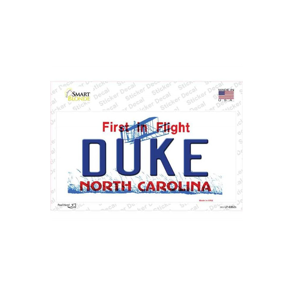 Smart Blonde Lp-6462S-M Duke North Carolina Novelty Sticker Decal - Medium 792636553950