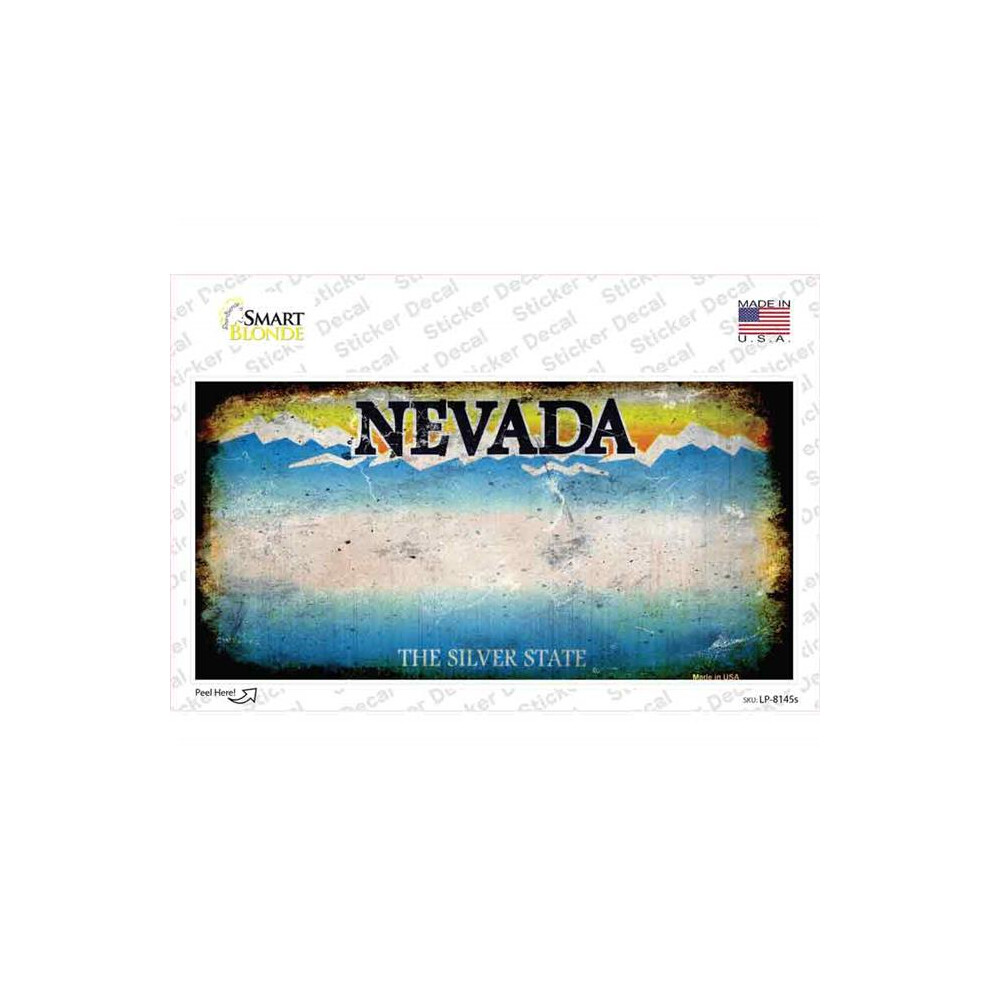 Smart Blonde Lp-8145S-M Nevada State Rusty Novelty Sticker Decal - Medium 792636555015