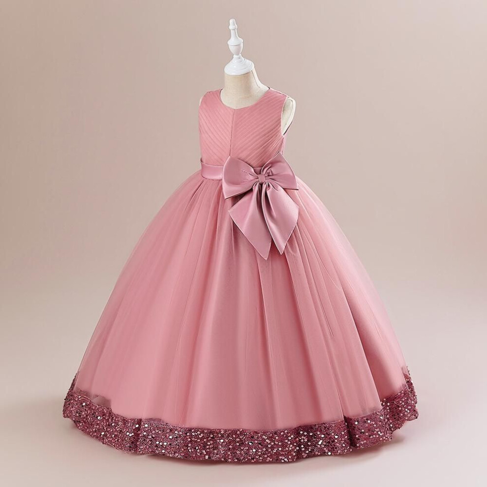 (light pink, 120 cm) "sequin Princess Dress: European & American Style Flower Girl Wedding Tulle Skirt For Kids