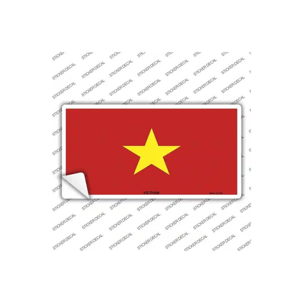 Smart Blonde Lp-4175S-L Vietnam Flag Novelty Sticker Decal - Large 792636555305