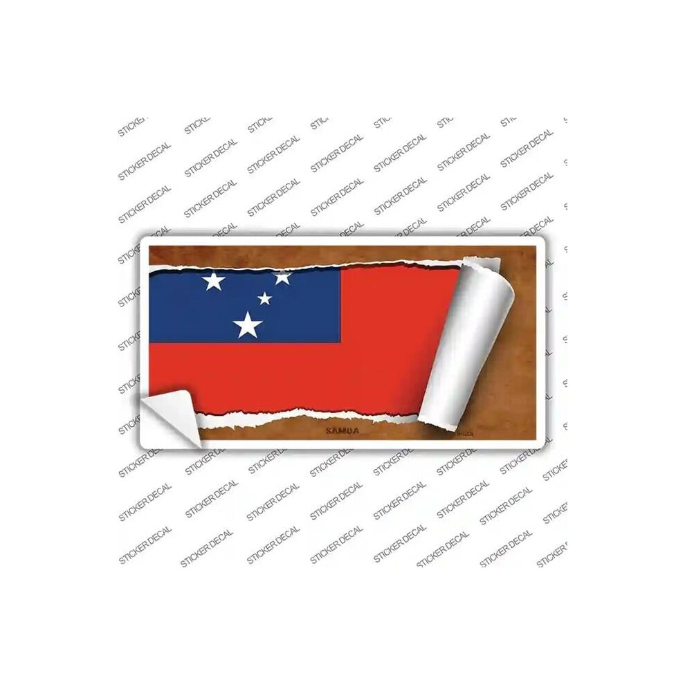 Smart Blonde Lp-9272S-L Samoa Flag Scroll Novelty Sticker Decal - Large 792636556296