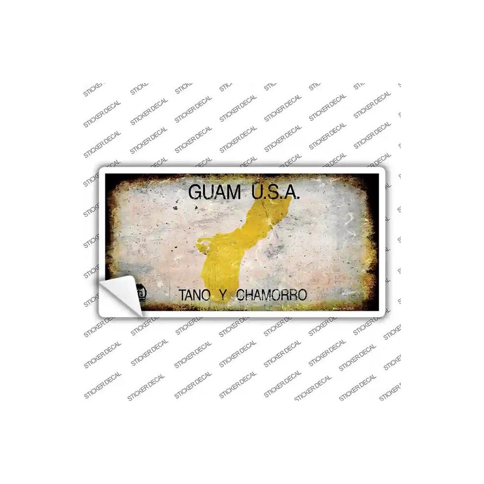 Smart Blonde Lp-8187S-Xl Guam Rusty Novelty Sticker Decal - Extra Large 792636555176