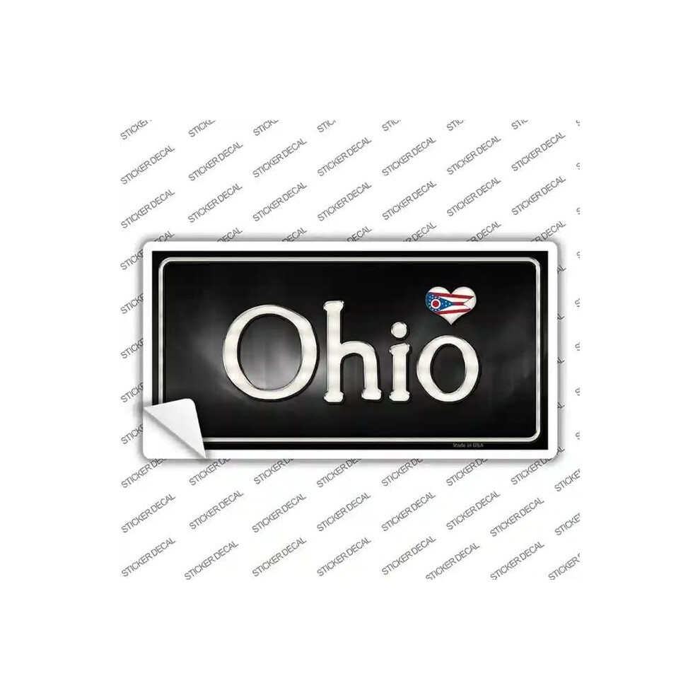 Smart Blonde Lp-9473S-L Ohio Flag Script Novelty Sticker Decal - Large 792636556746