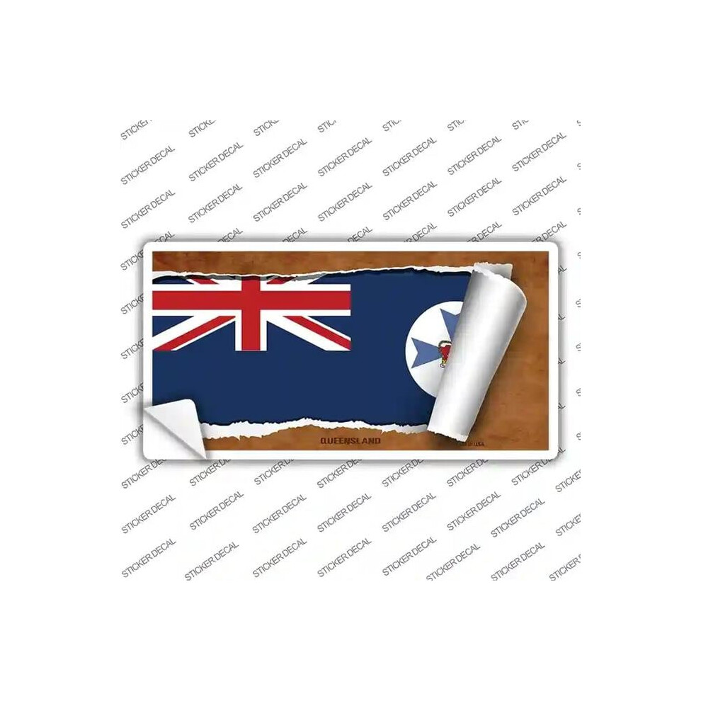 Smart Blonde Lp-9323S-Xl Queensland Flag Scroll Novelty Sticker Decal - Extra Large 792636557545