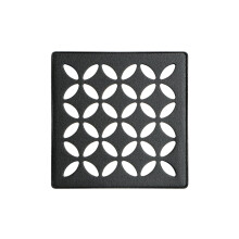 Schluter Kerdi-Drain Floral Shower Kit de grille avec bride de liaison integree - Ideal pour les douches de tuiles - acier inoxydable 4 pouces ca