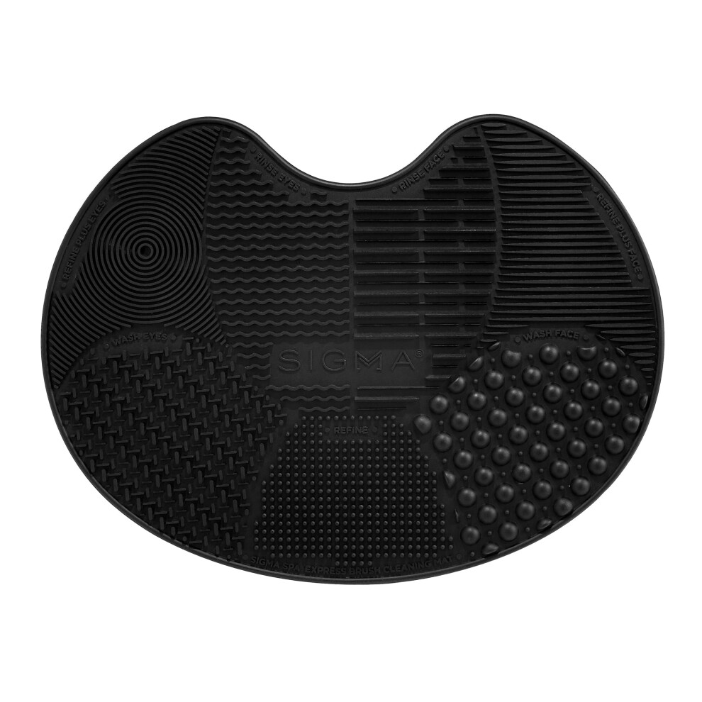 Tapis de nettoyage pour pinceaux de maquillage Sigma Beauty - Tapis de nettoyage pour pinceaux de maquillage en silicone Sigma Spa Express avec v