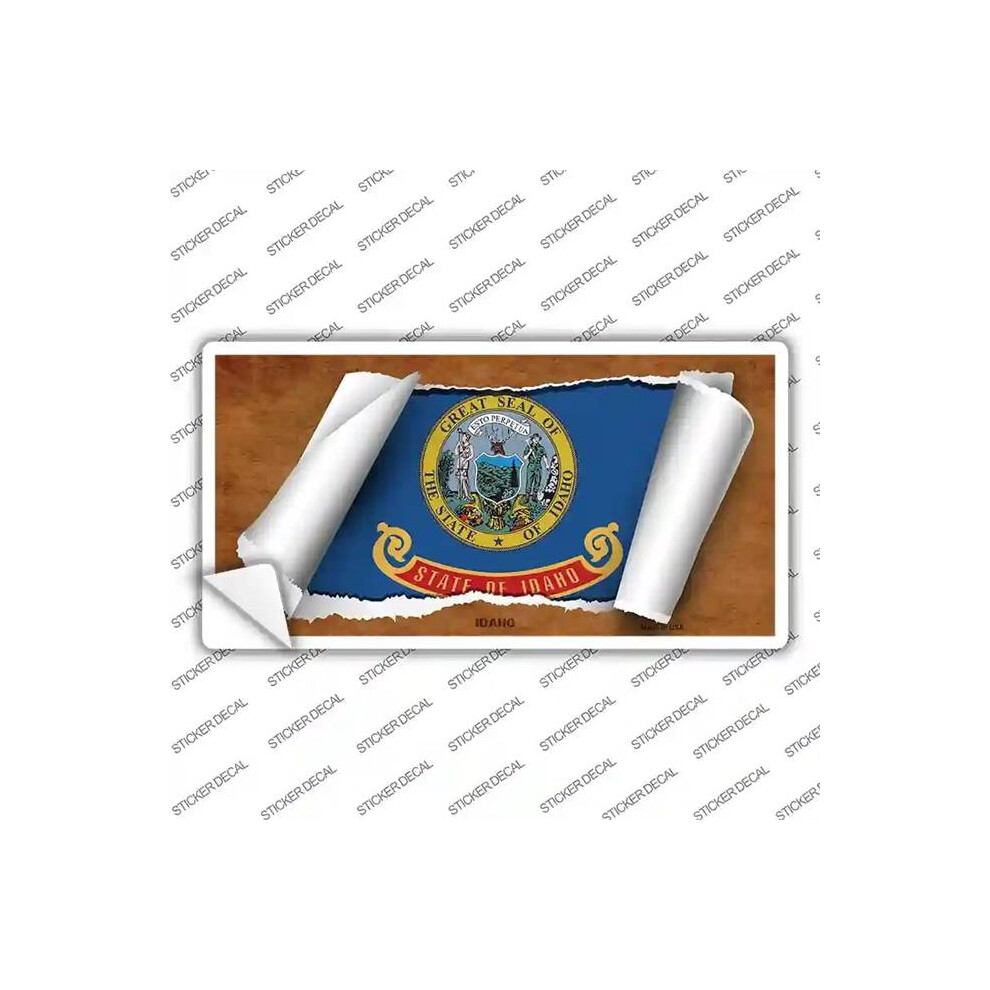 Smart Blonde Lp-9018S-L Idaho Flag Scroll Novelty Sticker Decal - Large 792636558344