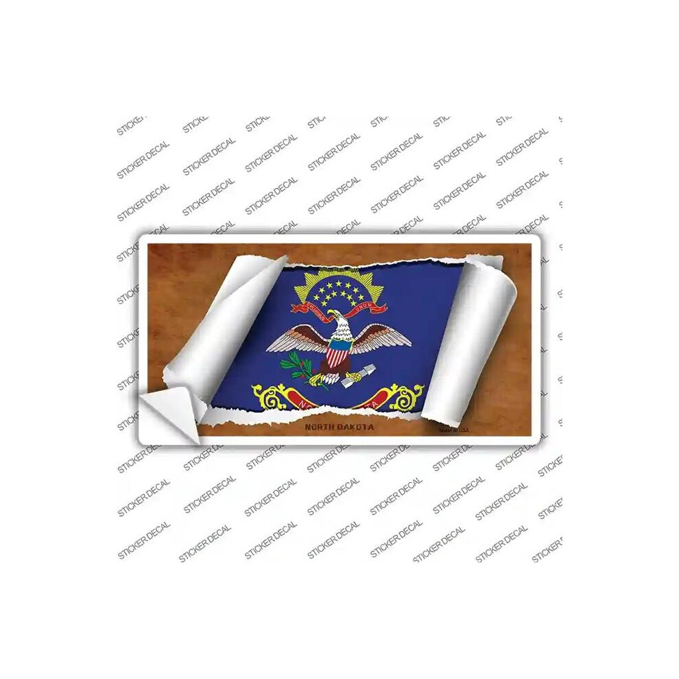 Smart Blonde Lp-9040S-Xl North Dakota Flag Scroll Novelty Sticker Decal - Extra Large 792636558443