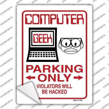 Smart Blonde P-802s-S Computer Geek Only Novelty Rectangle Sticker Decal - Small