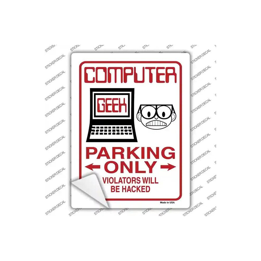 Smart Blonde P-802S-S Computer Geek Only Novelty Rectangle Sticker Decal - Small 792636561382