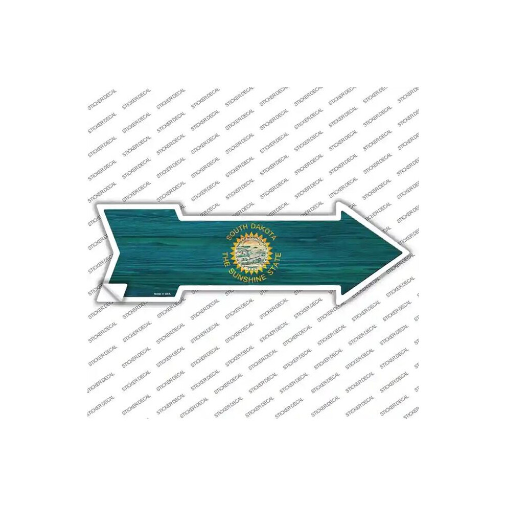 Smart Blonde A-562S-S South Dakota State Flag Novelty Arrow Sticker Decal - Small 792636565496
