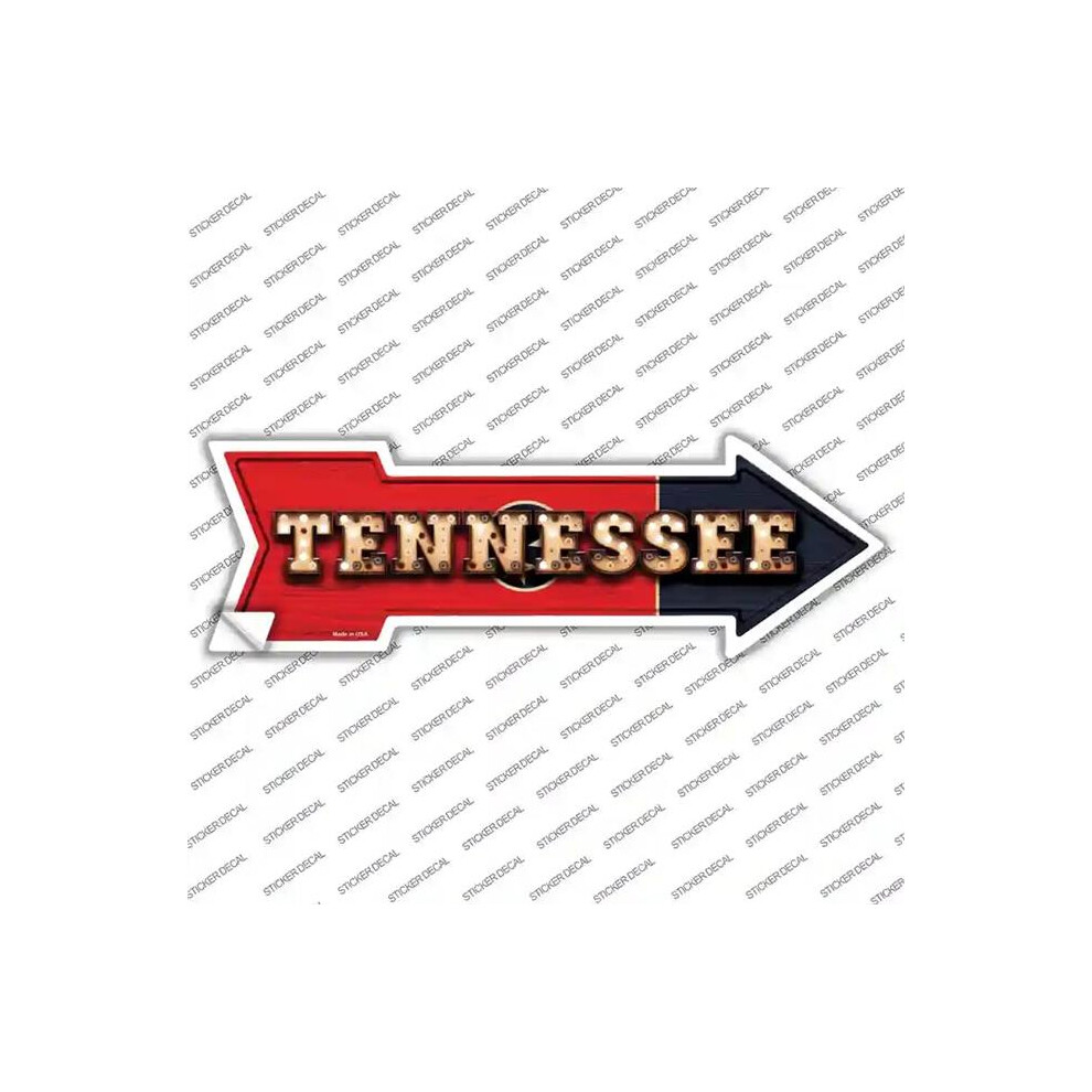 Smart Blonde A-622S-S Tennessee Bulb Lettering Novelty Arrow Sticker Decal - Small 792636565724