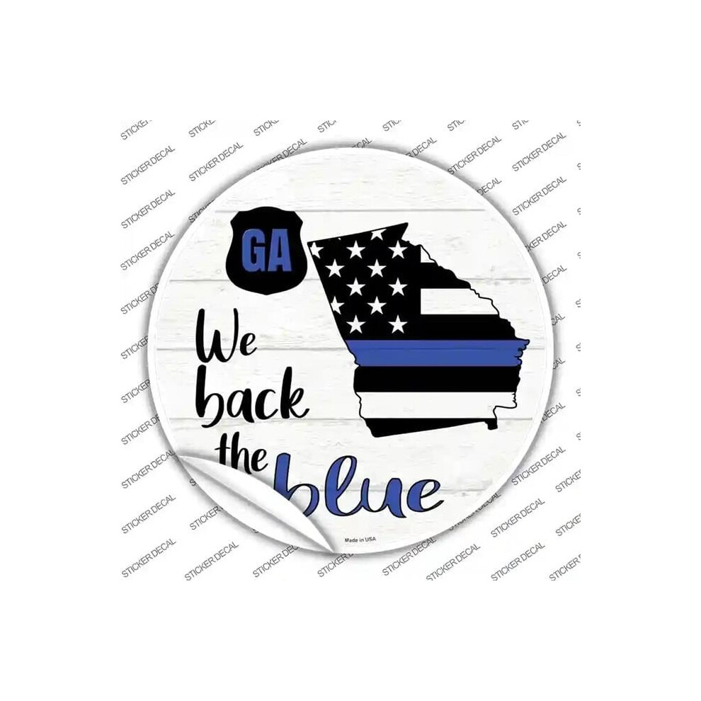 Smart Blonde C-1239S-Xl Georgia Back The Novelty Circle Sticker Decal - Extra Large Blue 792636566325