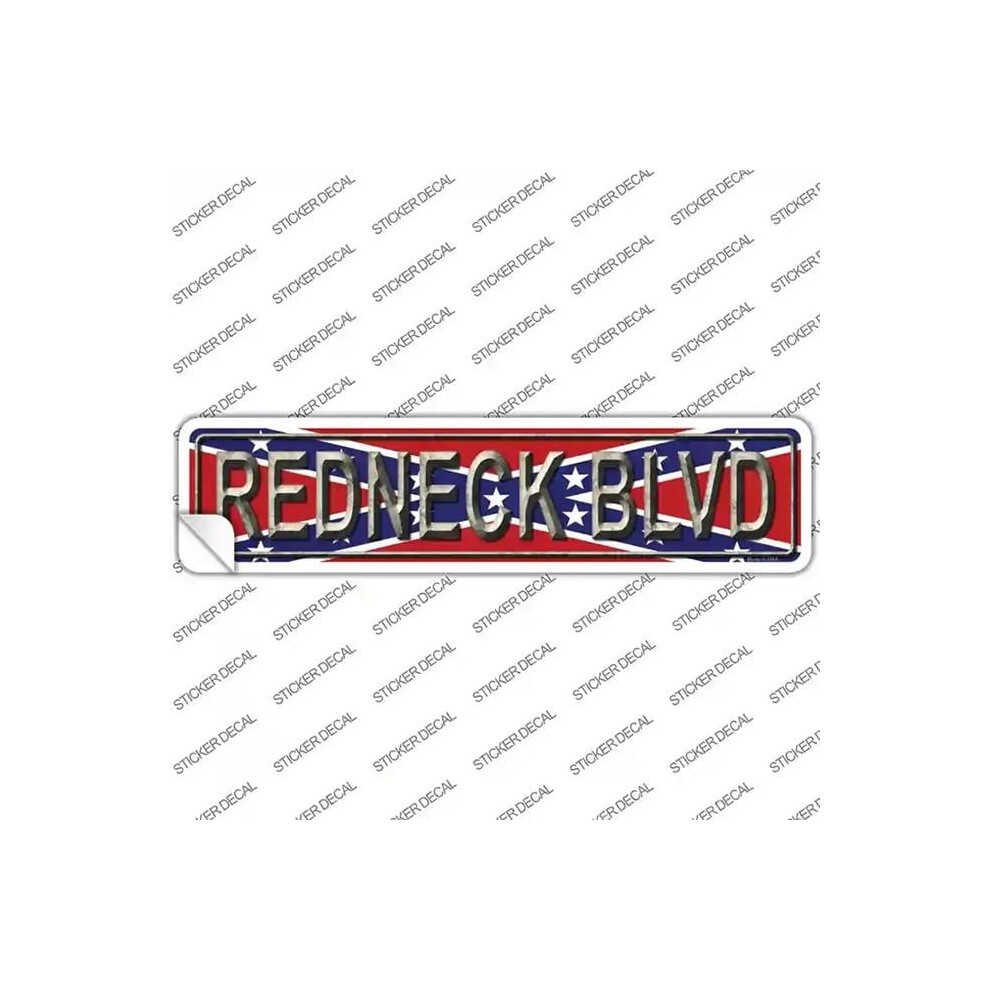 Smart Blonde K-403S-S Redneck Blvd Novelty Narrow Sticker Decal - Small 792636568176