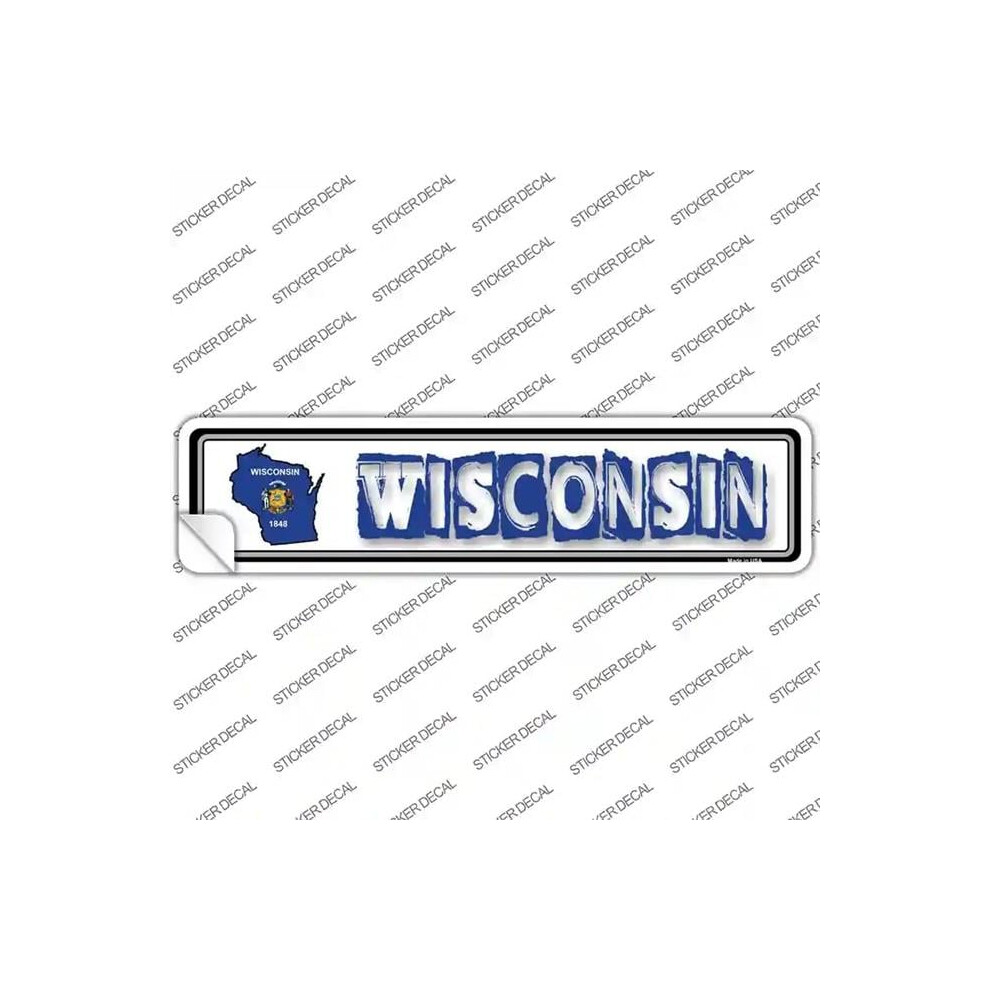 Smart Blonde K-348S-Xl Wisconsin Outline Novelty Narrow Sticker Decal - Extra Large 792636567971