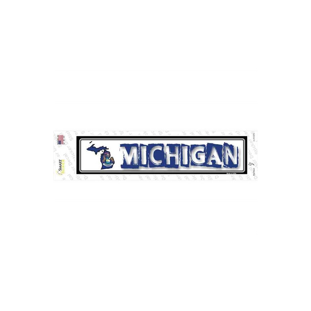 Smart Blonde K-321S-M Michigan Outline Novelty Narrow Sticker Decal - Medium 792636567858