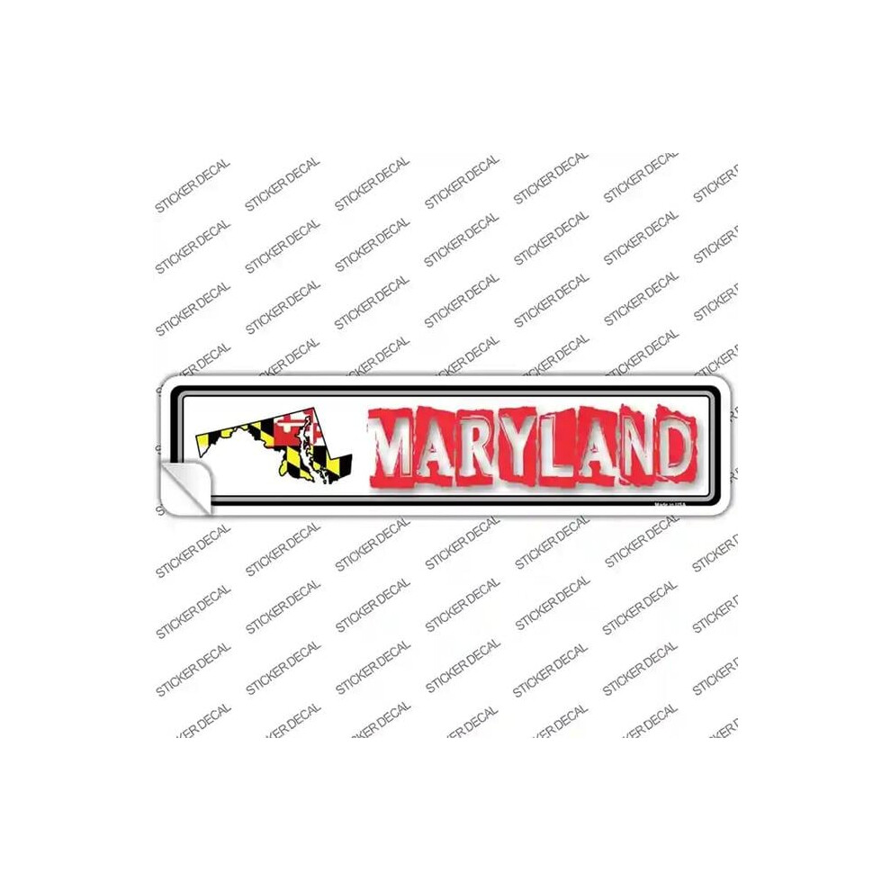 Smart Blonde K-319S-L Maryland Outline Novelty Narrow Sticker Decal - Large 792636567841