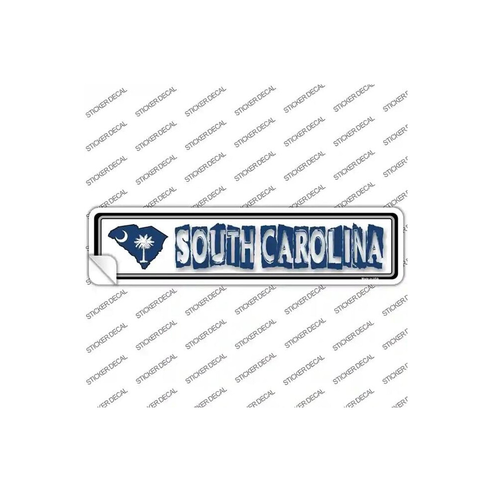 Smart Blonde K-339S-L South Carolina Outline Novelty Narrow Sticker Decal - Large 792636567926