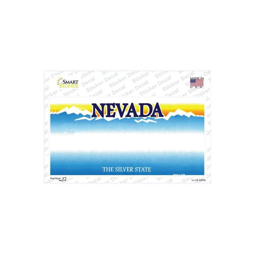 Smart Blonde Lp-2243S-M Nevada State Blank Novelty Sticker Decal - Medium 792636569586