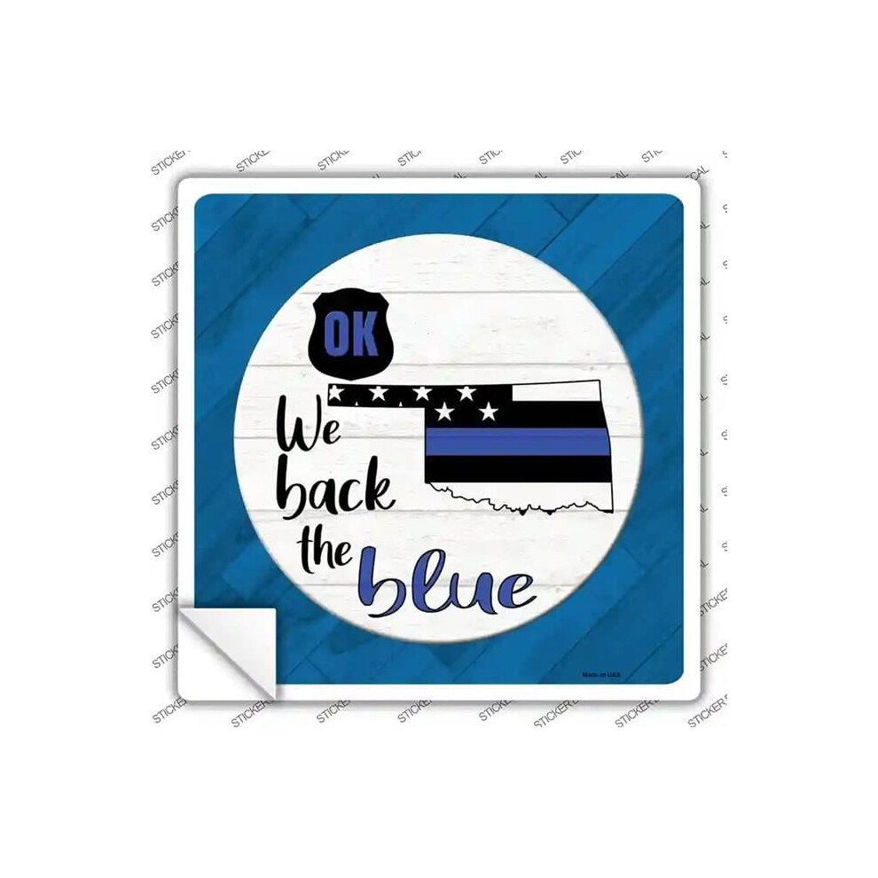 Smart Blonde Sq-1038S-S Oklahoma Back The Novelty Square Sticker Decal - Small Blue 792636570995