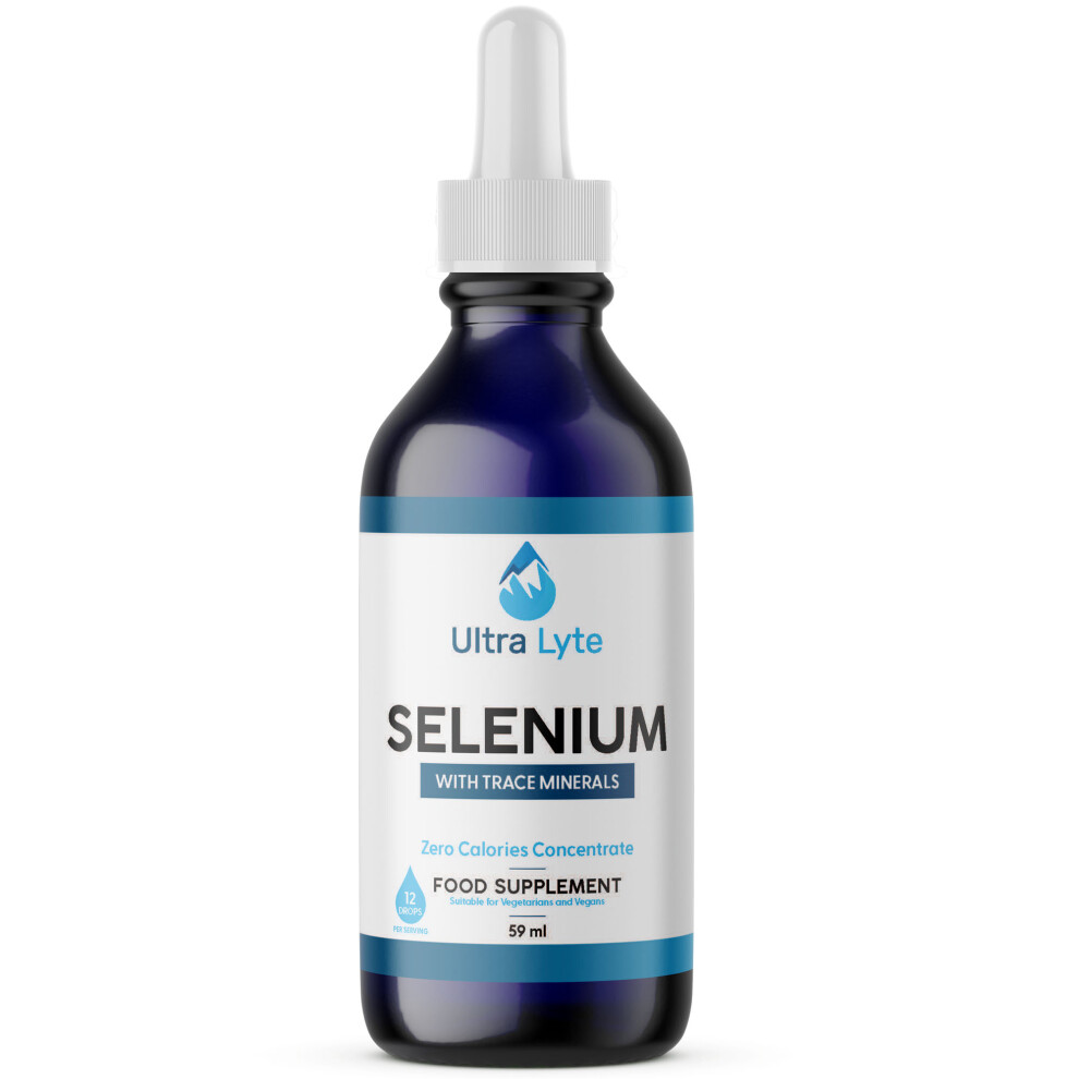 Ultra Lyte Selenium 59Ml - 150Mcg Ionic Selenium Drops With Trace Minerals For Antioxidant & Thyroid Support