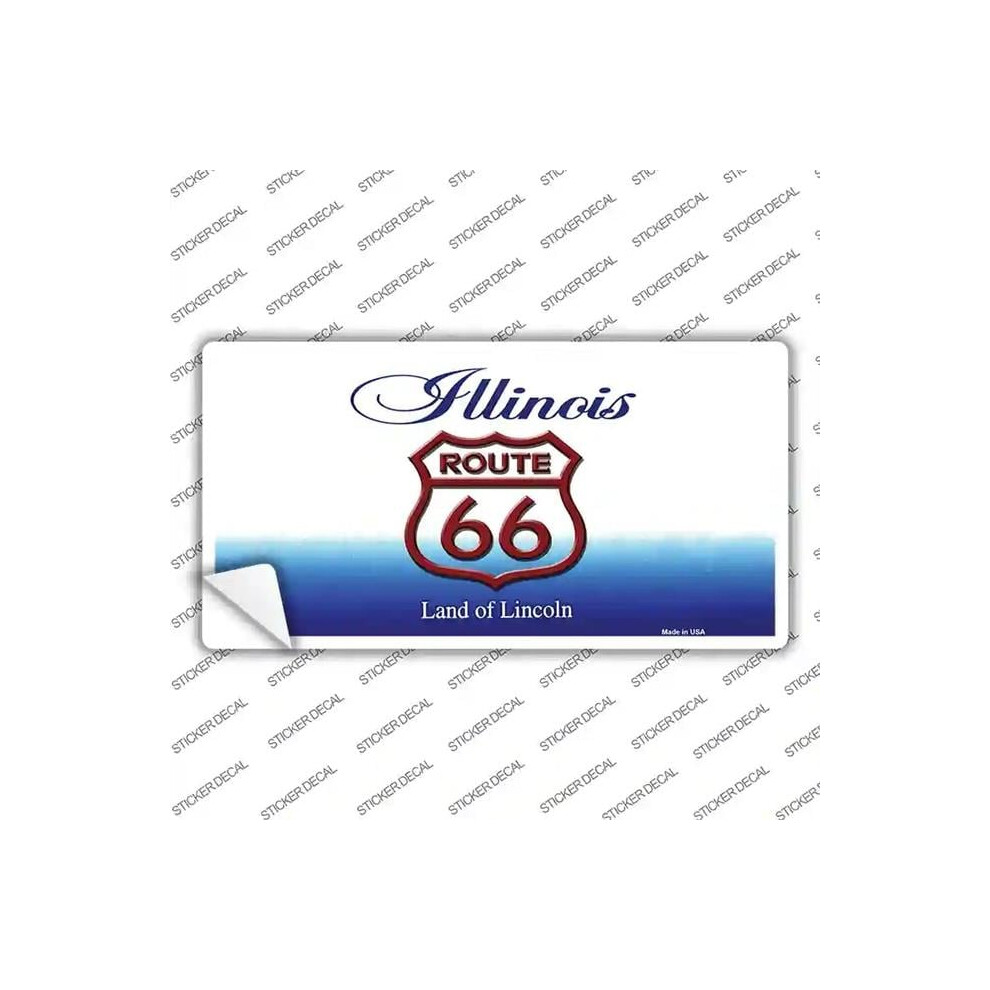 Smart Blonde Lp-2104S-L Route 66 Shield Illinois Novelty Sticker Decal - Large 792636572906