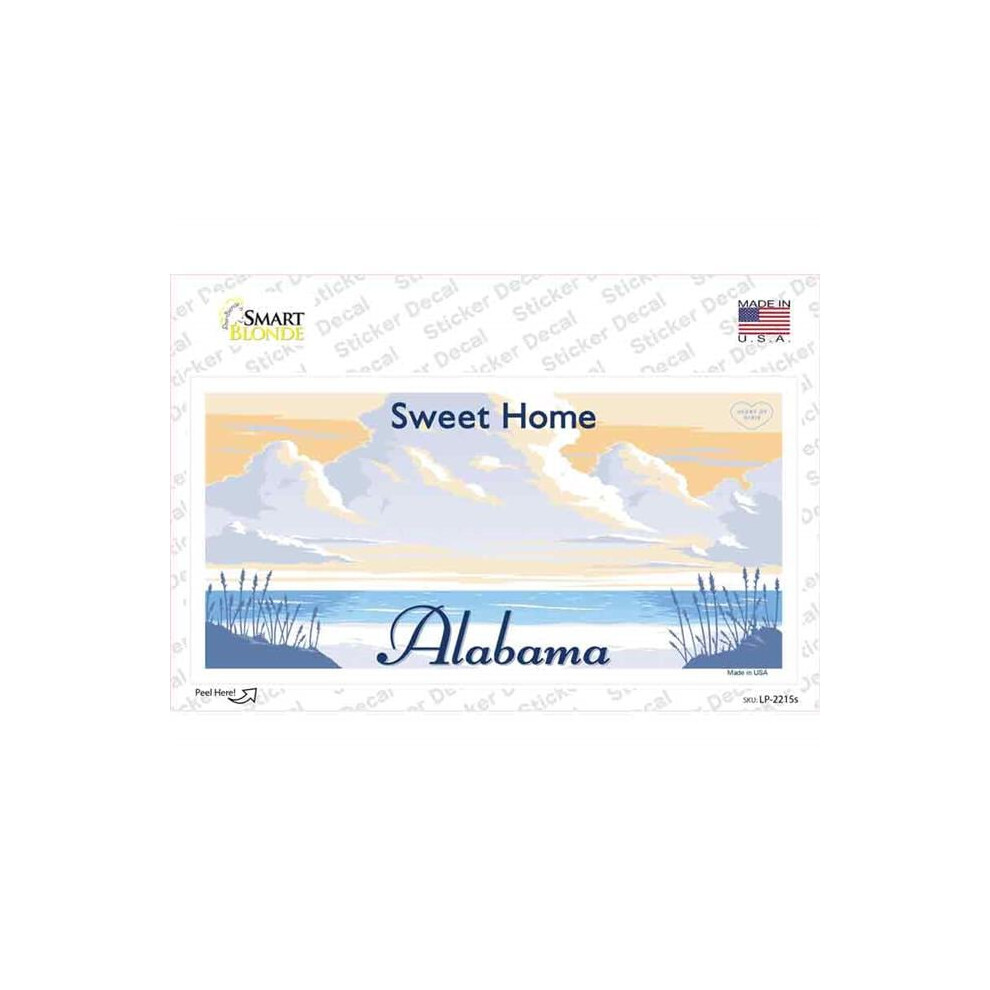 Smart Blonde Lp-2215S-M Alabama State Blank Novelty Sticker Decal - Medium 792636573064