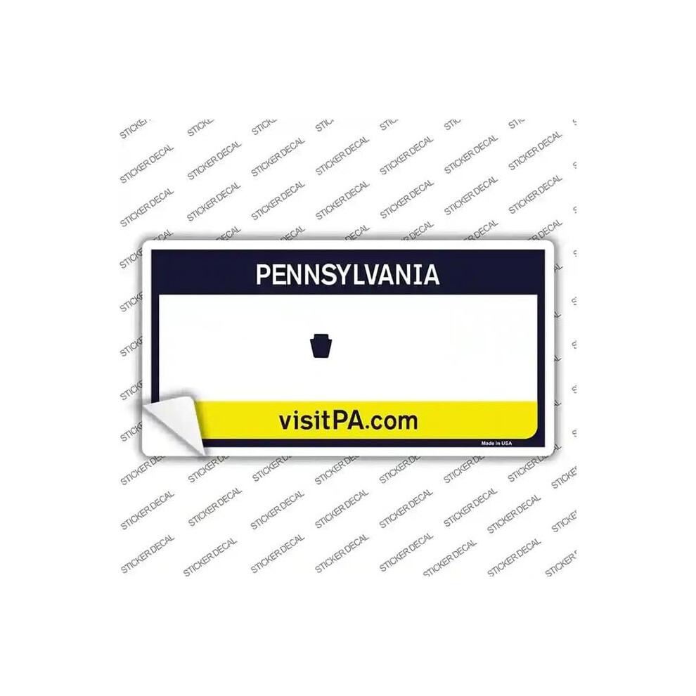 Smart Blonde Lp-2253S-L Pennsylvania State Blank Novelty Sticker Decal - Large 792636573293