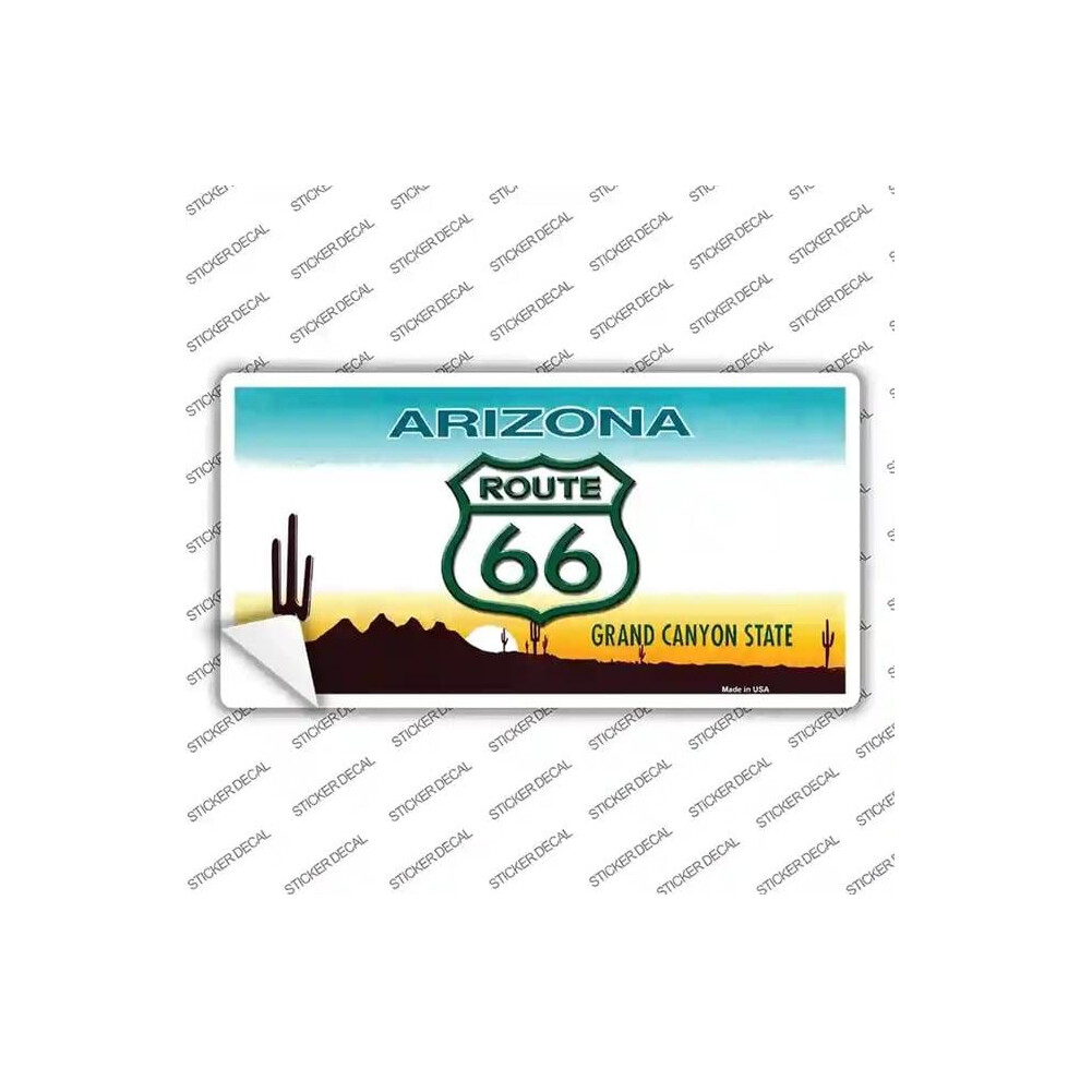 Smart Blonde Lp-2102S-S Route 66 Shield Arizona Novelty Sticker Decal - Small 792636572890