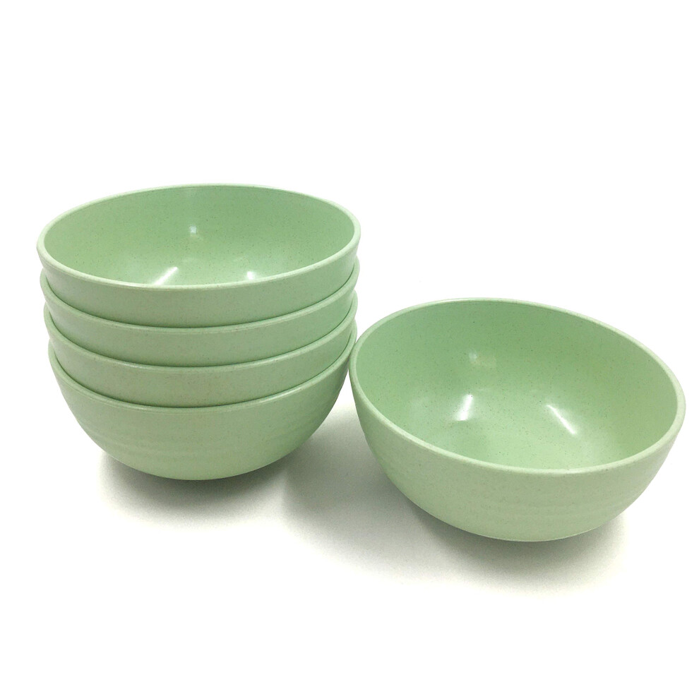 Set of 5 Unbreakable Lightweight Rice Bowl  Premium Wheat Straw Cereal Bowl  Bowl mouth 5.3Inch Soup Bowls  for Cereal  Soup and Fruit  Salad  Noodle-image-OPC-PFT659V-NEW